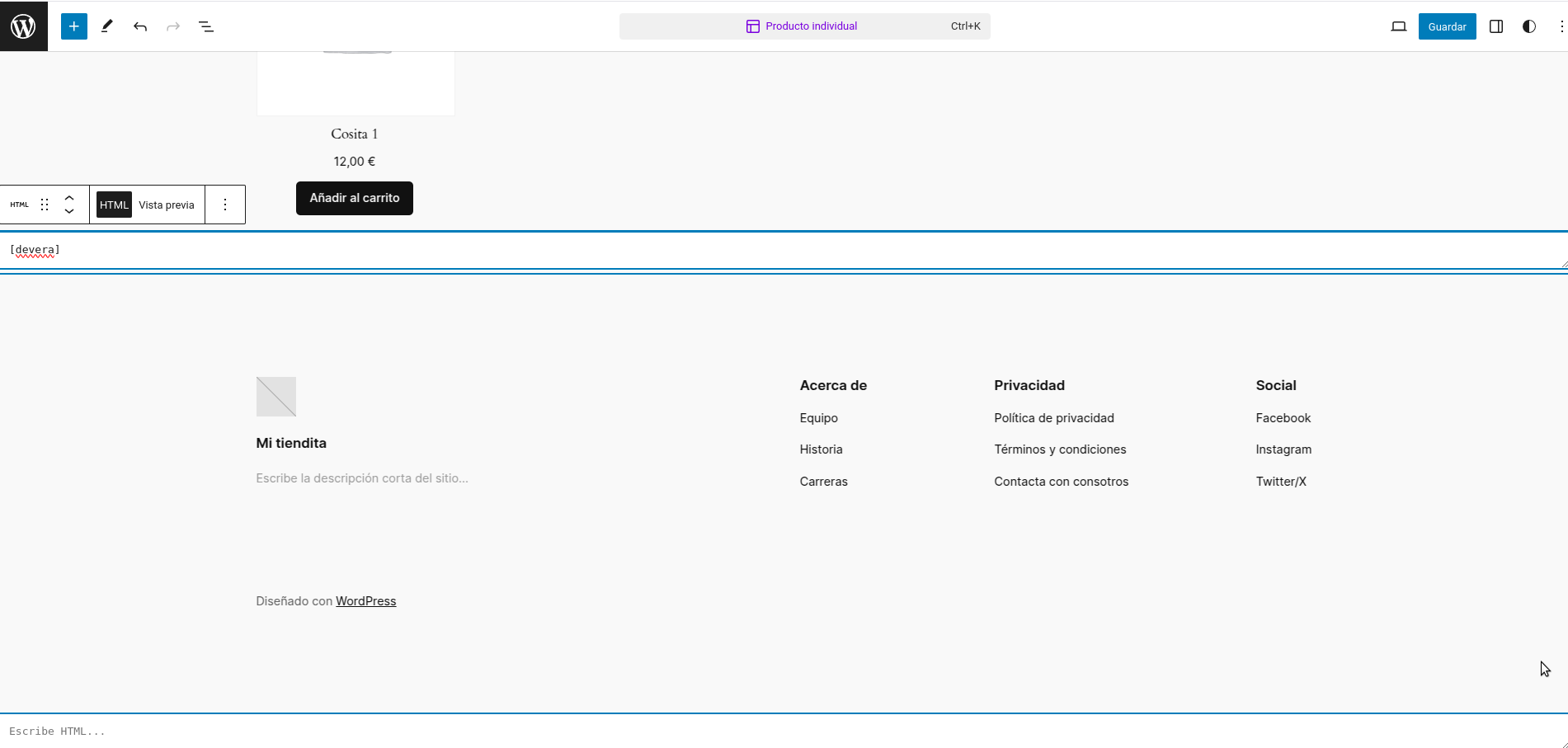 Fourth step html block